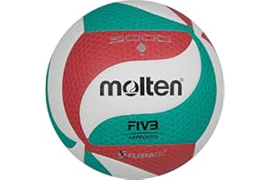 MOLTEN Flistatec FIVB - Pallone da pallavolo, colore: Bianco, dimensione 5