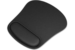 Gomin Mauspad mit Gelkissen - Ergonomisches Mousepad mit Handgelenkauflage - rutschfest und Wasserfest - Memory Foam Handballenauflage für Büro und Office - Bequeme Mausmatte für Maus, Laptop und PC