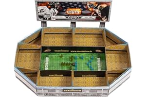 GENERISCH SNACKADIUM PRO - SNACKSTADION für American Football Fans, Geschenk zum Super Bowl Geburtstag oder Feier, Snackstadium passend zur NFL - XFL - ELF (Teamfarbe Gelb)