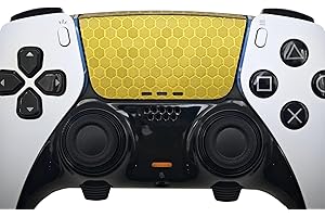 Protecteurs tactiles PS5,Autocollants protecteurs de Texture de Peau pour Boutons à l'arrière de l'PS5DualSense/Edge,Luck&Link (Honeycomb-Or, PS5Edge(2pcs))