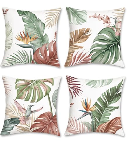 Cozywisper 12x20 Inch Spring Watercolor Floral Pillow Cover – Sage Green Botanical Throw Pillow Case For Couch & Bed - View #9