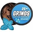 Grinds Coffee Pouches | Tobacco Free, Nicotine Free Healthy Alternative | 10 Cans of Spearmint | 18 Pouches Per Can | 1 Pouch eq. 1/4 Cup of Coffee (Spearmint)