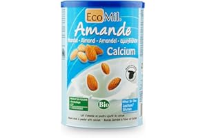 ECOMIL Boisson Instantanée Bio aux Amandes, Riche en Calcium (Sans Gluten) - 400g