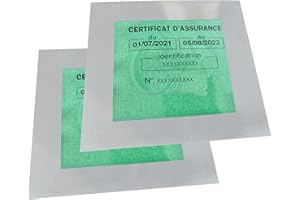 Easyboost Adhésif Autocollant pour Vignette Assurance Moto Plastique Transparent Protection Plastifiée (2 adhésifs)