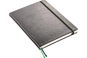 WINTEX Notebook A4 Taccuino con Pagine a Quadretti con 96 Pagine - Quaderni Compatti in Similpelle per Scuola o Lavoro - Taccuino Utilizzabile Come Diario Personale - Nero