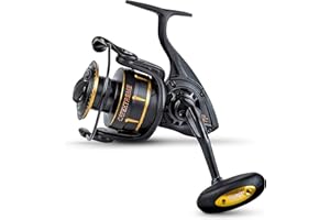 Black Cat Catextreme - Mulinello per pesce gatto brutalmente forte, forza frenante, 14 kg, 6 cuscinetti a sfera, colore: Nero/Giallo