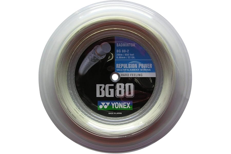 Yonex BG80 Badminton String - 200m Reel