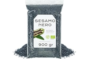 EPEL Sesamo Nero BIO 900 gr - Semi di Sesamo per Sushi - Sesamo Sfuso (900 gr, Sesamo Nero)