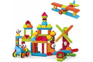 PicassoTiles PTB120 120pcs Forma de cerda Bloques de construcción 3D Azulejos Juego de construcción Juego de Aprendizaje Juguetes Stem Kit Educativo Desarrollo Infantil Branin