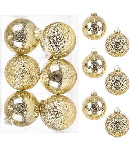 Fiorky 30 stuks kerstboomversiering ballen 6,6 cm kerstboom kerstballen set plastic onbreekbare kerstballen ronde ballen ornamenten vakantie bruiloft feest decor