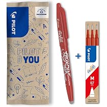 PILOT, Frixion Clicker Pacco Da 5, Penna Cancellabile Al Calore Con Inchiostro Termosensibile, Penna a Scatto Ricaricabile Realizzata In Plastica Riciclata, 2 Blu, 2 Nero 1 Rosso, Tratto Medio
