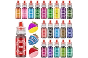 Fettlösliche Lebensmittelfarbe 20er Set Waysroma Lebensmittelfarbe Fettlöslich für Schokolade Hohes Konzentrat Lebensmittelfarbe Ölbasis für Kuchen Makronen Creme Donuts Fondant Weihnachten