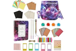 ZUIKAKU 13 in 1 Mini 12 Zubehör Kompatibel mit Fujifilm Instax Mini 12 Sofortbildkamera. (Blauer Sternenhimmel)