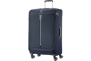 Samsonite Popsoda - Spinner L Erweiterbar Koffer, TSA-geprüft, 78 cm, 105/112.5 L, Blau (Dark Blue)