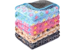 NAMALU 4 Pezzi Coperte per Porcellini d'India Impermeabili Copertina da Letto per Piccoli Animali in Pile Lavabile Fodere Assorbenti per Gabbia per Cavia Riutilizzabili (Stampa di Piccola Stella, 60 x 40 cm)