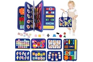 ONLYFUN Montessori 1 2 3 4 Ans, Busy Board, Jouet Bébé 1-4 an, Cadeau Enfant 1 2 3 4 an, Jouet Enfant 1-3 an, Jeux Bébé 1 an, Cadeau Bébé 1 2 3 Ans