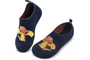 WateLves Kinder Hausschuhe Jungen Mädchen Slipper rutschfeste Leichte Turnschläppchen Flexibe Atmungsaktive Barfuss Pantoffeln Kindergarten Unisex