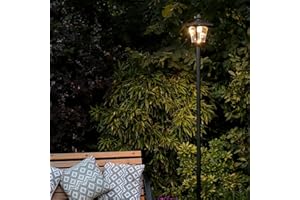 Festive Lights 2.1m Large Solar Powered Lamp Post (Warm White)