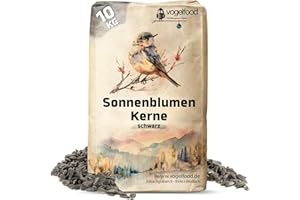 VOGELFOOD WIR SIND GUT ZU VÖGELN Samore Sonnenblumenkerne schwarz 10 kg Vogelfutter Winterfutter