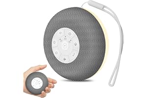 SOAIY MC220 White Noise Machine with Bluetooth, 39 Soothing Sounds, Warm Night Light, Rechargeable 800mAh Portable Sound Machine for Adults Babies Kids Sleep Aid, Nursery Travel Home Office