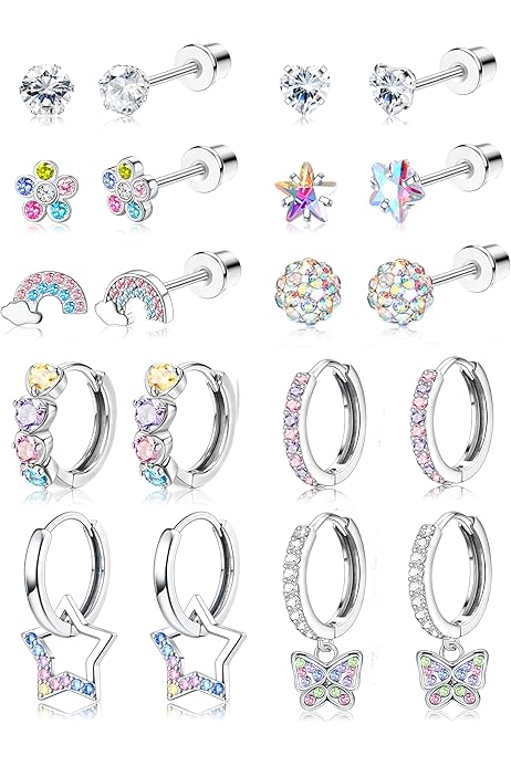 Orecchini Margherita Argento 925 E Oro - Gioiello Elegante Per Donne, 15mm, Regalo Ipoallergenico - Foto 9