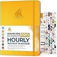 Clever Fox Planner PRO Schedule – Undated Weekly & Monthly Life Planner with Time Slots, Appointment Book & Daily Organizer, A4 (Amber Yellow)