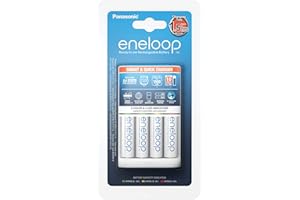 Panasonic K-KJ55MCC40E Indoor battery charger Metálico - Cargador (100-240, 50/60, 4 pieza(s), AA, 1,5 h, 68 mm)