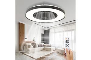 ‎PROVENTA Proventa Deckenventilator mit beleuchtung, fernbedienung leise 60W-60cm, rotierende Luftverteilung, dimmbare LED Deckenleuchte mit Ventilator, neutralweißes Licht, Sommer & Wintermodus, fernbedienung