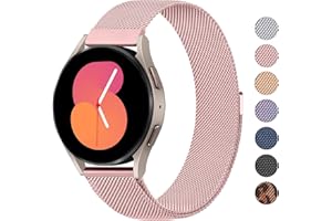 Oumida 20mm Armband für Samsung Galaxy Watch 4/5/6 40mm 44mm /Watch 4 Classic 46mm 42mm/ Watch 5 Pro 45mm/ Watch 6 Classic 43mm 47mm Armbänder Damen Herren, Edelstahl Metall Ersatzarmband mit Magneten