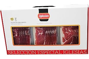 IGLESIAS ASI DA GUSTO - Maletín Paleta de Cebo Ibérica (50% Raza Ibérica) 1.5 kg Loncheada (15 Sobres de 100g/Unidad) + 0.48 Kg Huesos Troceados