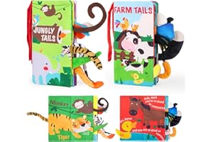 beiens Babybuch Baby Stoffbuch - 2 Stück Fühlbuch Spielzeug ab 6 Monate, Bilderbuch Fühlbuch Knisterbuch ab 0 3 6 Monate, Neugeborene Quiet Book Geschenk für Jungen Mädchen