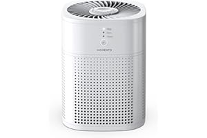 MERONTE Luftreiniger Allergiker für Schlafzimmer, HEPA Luftfilter, Ein Luftreiniger mit Aromatherapie, der Staub, Pollen, Tierhaare und Rauch verhindern kann, 24dB mit Schlafmodus Weiß