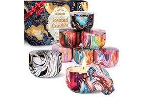 NEMMXUB Set di 8 candele profumate in cera di soia naturale, per donne, per aromaterapia, per rilassamento, stress,Donna Candele Natale Regali Per Adatto Yoga Valentino Anniversario Mpleanno Festival