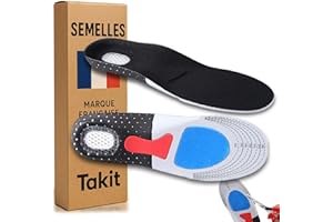 TAKIT Semelle Orthopédique Avec Coussinet 35-40 EU - Marque Française - Soulage Epine Calcaneenne, Pied, Absorbe Les Chocs - Parfait Pour Le Sport, Marche À Pied, Course, Randonnées
