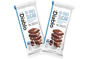 :DIABLO Diablo No Added Sugar Milk Chocolate Bar – Maltitol Sweetened, Low Carb & Gluten-Free Treat, Ideal Snack for All – Celebrate Any Occasion, Birthdays, Valentine’s, Anniversary – 85g, 2 Packs