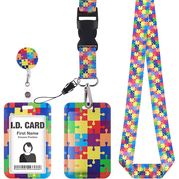 Autismus-Bewusstsein Lanyard 20 Mm Breit Mit Sicherheitsverschluss – Hochwertiges Band Für Schlüssel & Ausweise