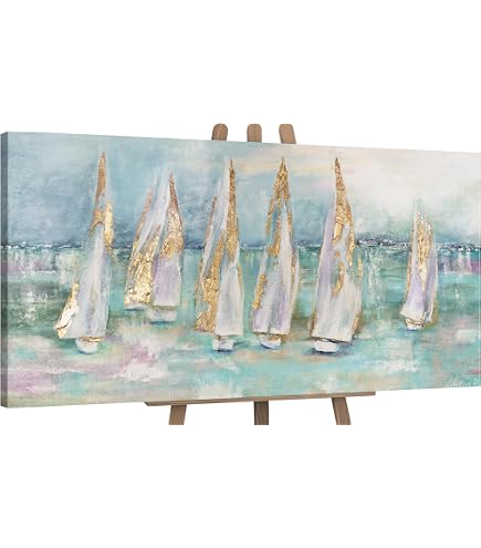 Barche a vela, dipinto astratto su tela, dipinto originale, arte moderna, dipinto su tela di barche, arte murale dorata, arte murale astratta, arte oceanica - Italia Barche a vela, dipinto astratto su tela, dipinto originale, arte moderna, dipinto su tela di barche, arte murale dorata, arte murale astratta, arte oceanica - Italia