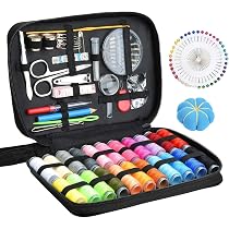 HOUSEEIGHT Kit Da Cucito Da Viaggio - Oltre 200 Pezzi: 43 Roccette Fili, 30 Aghi, Forbici, Metro, Puntaspilli E Accessori, Per Casa E Emergenze - 2