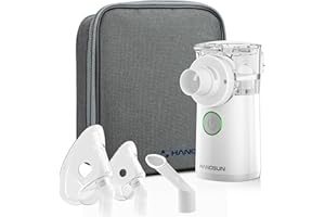 Hangsun Nebuliser Machine for Adults and Kids, Portable Handheld Silent Inhaler CN750 with Storage Bag for Travel and Home Use