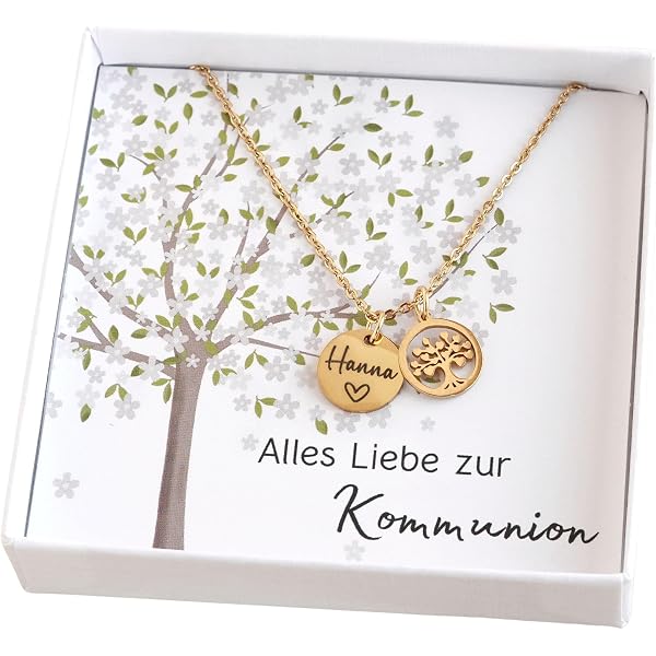 TAUFGESCHENK Mädchen Taufkette Lebensbaum Kette