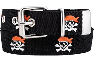 EANAGO Belle ceinture >DINO< en tissu pour enfant – Ceinture universelle pour garçons d'environ 2 à 14 ans – Ceinture enfant garçon