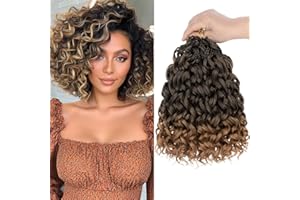 Mscat Cheveux en crochet GoGo Curl 10 pouces 8 packs Ombre Honey Blonde Pré-bouclé Facile à installer, Style GoGo Curl, Synthétique, Wavy/Curly, Crochet Hair, Extension Cheveux
