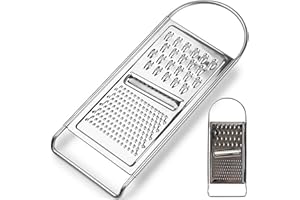 REMOTIL Rallador Cocina Queso Patatas Verduras De Acero Inoxidable. Utensilio De Cocina Profesional Y Manual Cortador Rayador De Limón Tomate Calabacín Pan. Máquina Accesorio Original de Rallado Y Cortado.