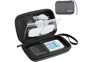 AUVON Bolsa para TENS con Bolsillo Sellado, compatible con la mayoría de Electroestimulador y Electrodos, TENS Bolsa de Transporte a Prueba de Golpes y resistente al agua para Accesorios (sólo Bolsa)