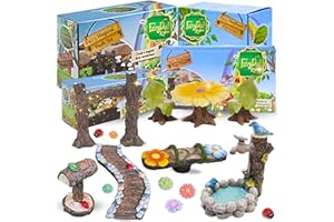 FAIRY DOOR KINGDOM Fairy Garden Kits for Children With Accessories and Ornaments - Create a Magical Realm Within Your Garden