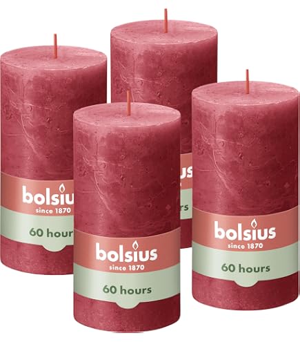 Bougie Pilier Rustique Spaas 100x100 Mm Non-parfumée - Brûlée ±75h, Couleur Automne Jaune