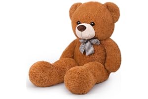Sausudols Orsacchiotto Gigante Orso di Peluche XL Orsacchiotto di Peluche 110cm Regalo per Compleanno Natale e San Valentino Marrone Scuro