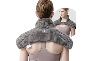 UNCN Large Wheat Bag Microwavable for Neck and Shoulder | Microwave Heat Pad for Pain Relief Shoulder Neck Warmer with Natural Heat Therapy