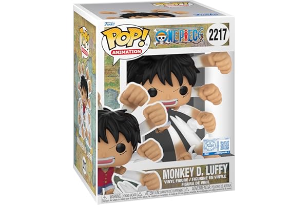 Funko Pop! Premium: One Piece - Luffy - Gum Gum Gatling - Exclusivo de Amazon - Figura de Vinilo Coleccionable - Idea de Regalo - Mercancía Oficial - Juguetes para niños y Adultos