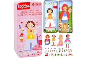 Toydea Magnetic Game Puzzle Box Fairy Tales - Promotes Creativity & Fine Motor Skills | Magnetic Toy from 3 Years, Ideal Travel Game for Children | Perfect for Travel & Home